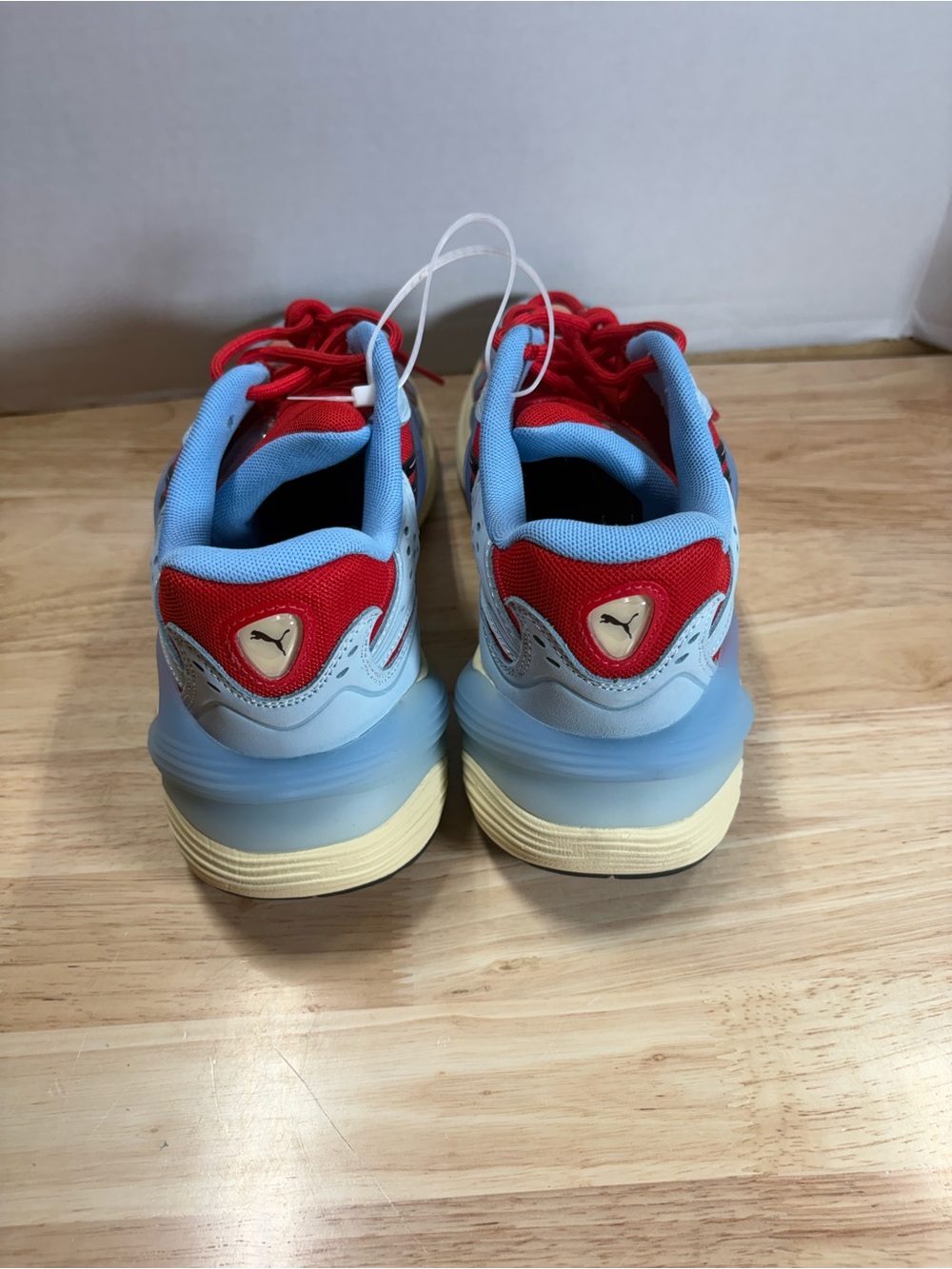 Puma Men's Gradient Athletic Sneakers - Light Blue, Red & Peach - Picture 7 of 9